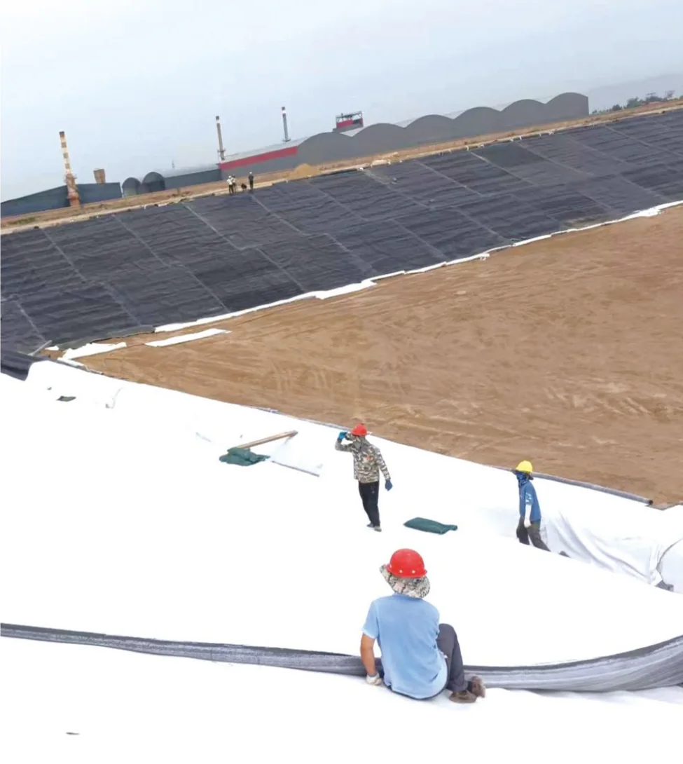 Liner installation across a large engineered slope