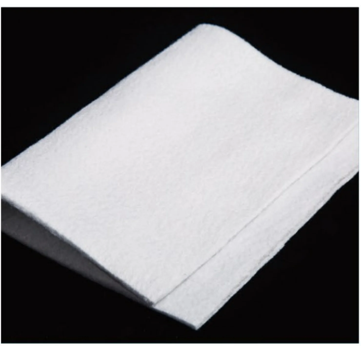 White staple fiber needle-punched nonwoven geotextile product sample